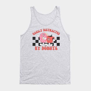 Easily Distracted By Donuts | Funny Donut Lover Tank Top